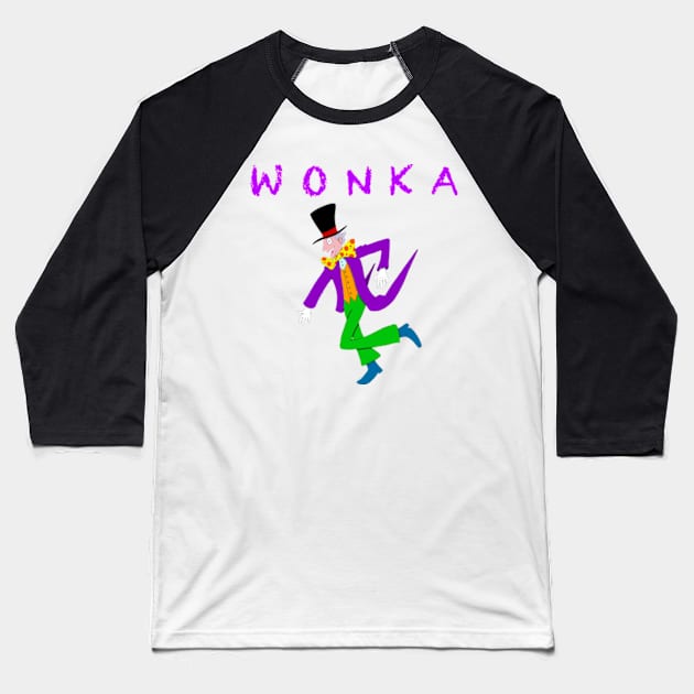 Willy Wonka Baseball T-Shirt by PacoRubioCastillo